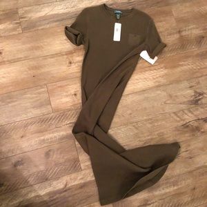 Lauren Ralph Lauren Olive Knit Shift Dress -NWT